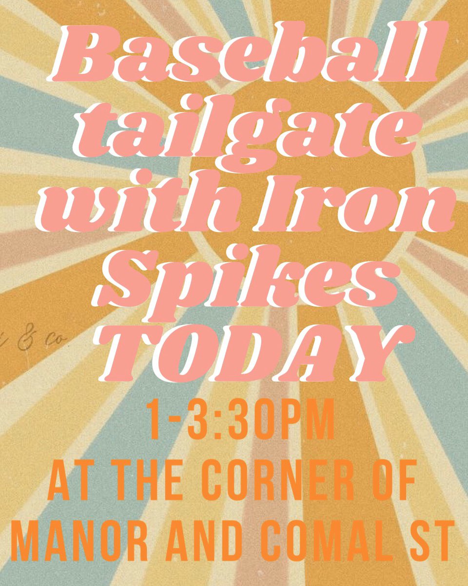 Our baseball tailgate with Texas Iron Spikes is TODAY⚾️✨ Find us at the corner of Manor and Comal st from 1-3:30pm! Come out and hang with us and then there’s free entrance into the Alumni game🤩 #jointxdiamonds