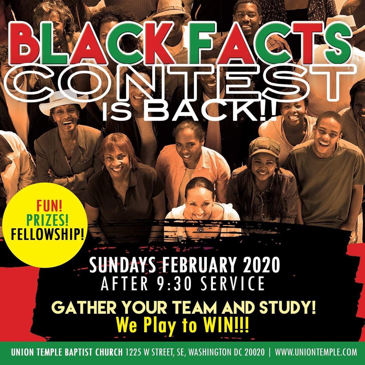 UnionTempleDC's tweet photo. IT’S BACK! On Sundays after services. Come and see how many BLACK FACTS you know!
#UnionTemple #BlackFacts #Anacostia #BlackHistoryMonth #WashingtonDC #BlackHistory #Church https://t.co/QiGjiPiLeb