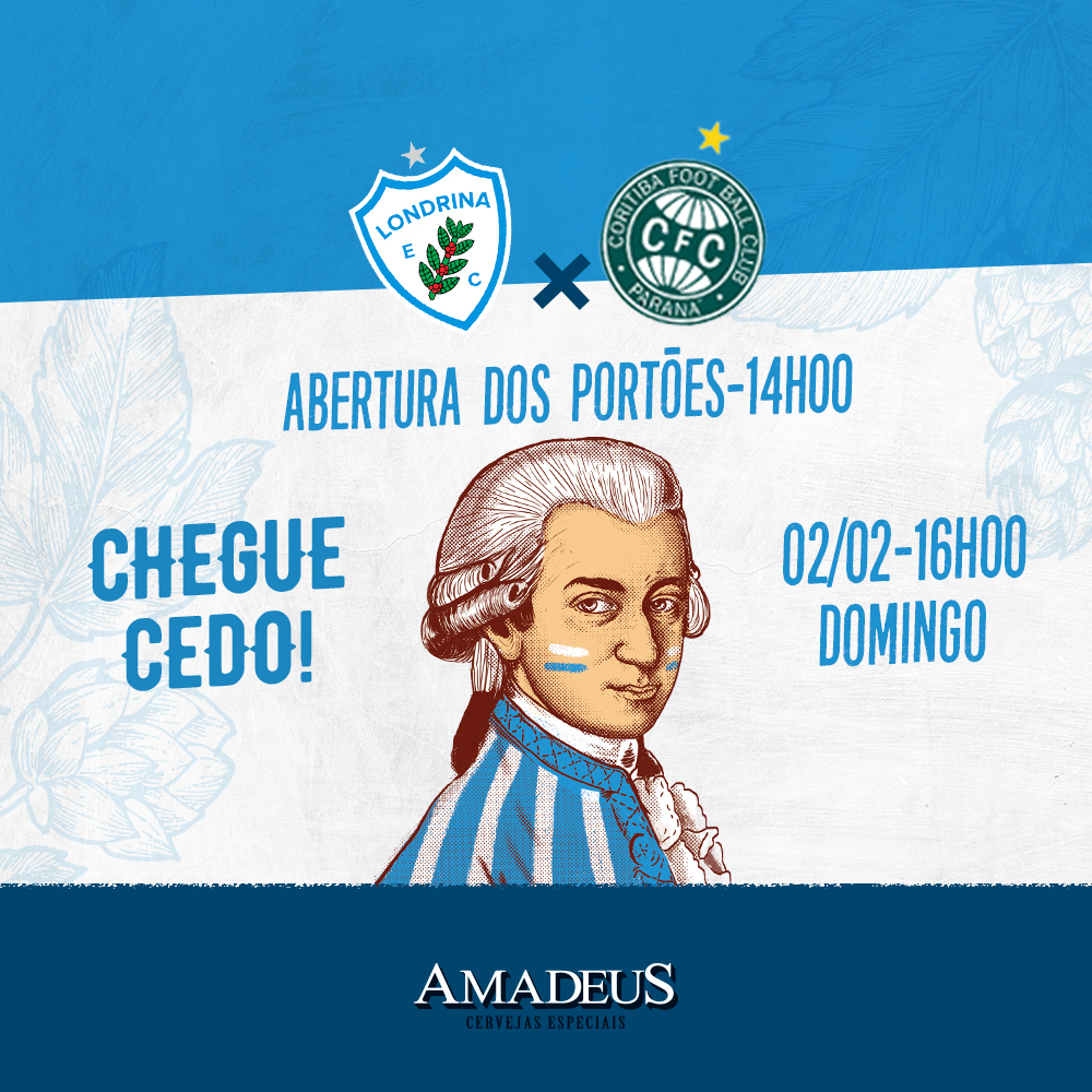 LondrinaEC's tweet photo. CHEGUE CEDO!! 🦈⏰🏟🎼
Neste domingo (02), a partir das 14h00, no Estádio do Café, antes da partida entre Londrina Esporte Clube e Coritiba, a Cerveja Amadeus terá atrações e promoções para os torcedores do Tubarão! #ChegueCedo! https://t.co/USnbWbVX4k