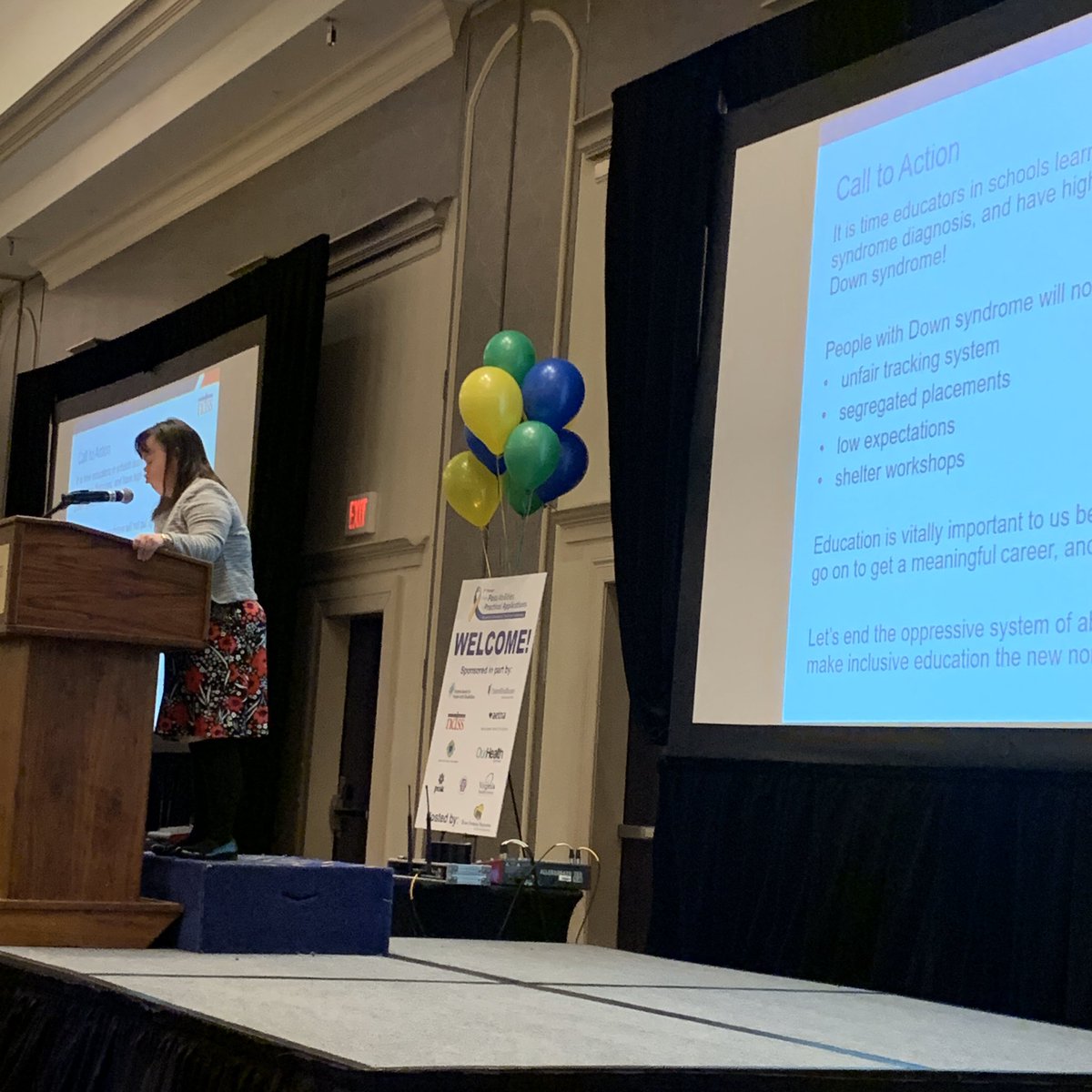 djanmitch85's tweet photo. “It is time educators in schools learn to look beyond the Down syndrome diagnosis!” -Charlotte Woodward with @NDSS #WatchOutWorldSheIsOnFire #InclusiveEducation @DSAGRichmond https://t.co/cPKIOODWYF