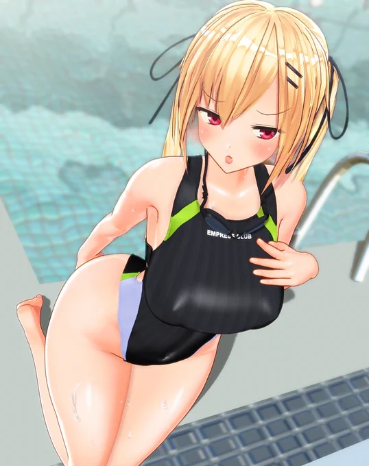 競泳水着にジャージの組み合わせえっちですこ 