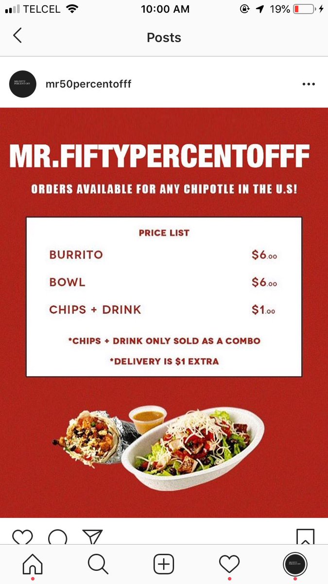 OPEN FOR ALL CHIPOTLE ORDERS!!!!