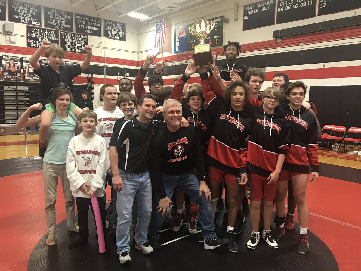 coastalobsports's tweet photo. Waccamaw High is your Region VII-AAA wrestling champions!
First wrestling region title in school history. https://t.co/FtJgXgvirm