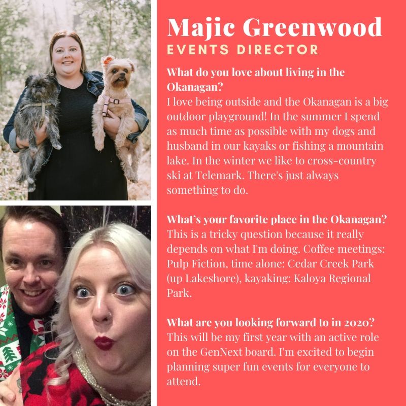 gennextkelowna's tweet photo. Welcome our new Event's Director Majic Greenwood. So excited for all the great events Majic is putting together for this year! 🤩

#kelownanow #youngprofessionals #kelownaprofessionals #unitedway #gennext #okanaganliving https://t.co/7XateyelIh