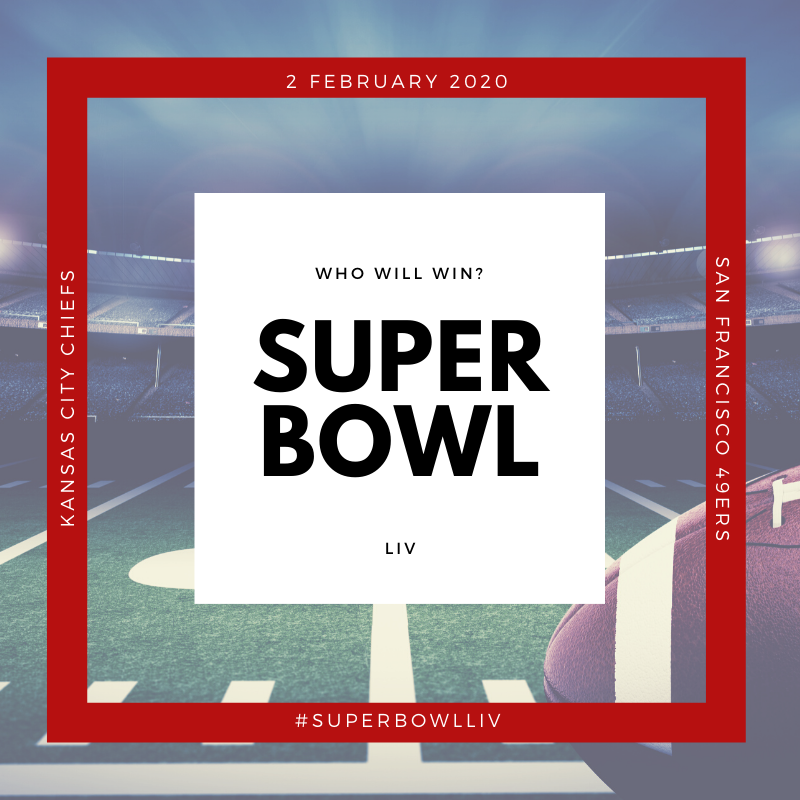 It's time to commit! Who will win the big game? Drop your predictions below! 🔮😀🏈 

Also, stop in and cheer for your favorite team as you watch the game with us! 📣🎉🍻 

#FootballPredictions #SuperBowlLIV #SuperBowl #KansasCityChiefs #SanFrancisco49ers