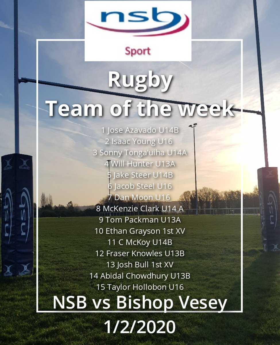 NSBSport's tweet photo. Some great perfomances today across the games... too many to mention but here are some absolute standouts. Well done for making team of the week! @FifteenRugbyXV @EngRugbySchools @TheMagicAcad https://t.co/wLmoQqMkTs