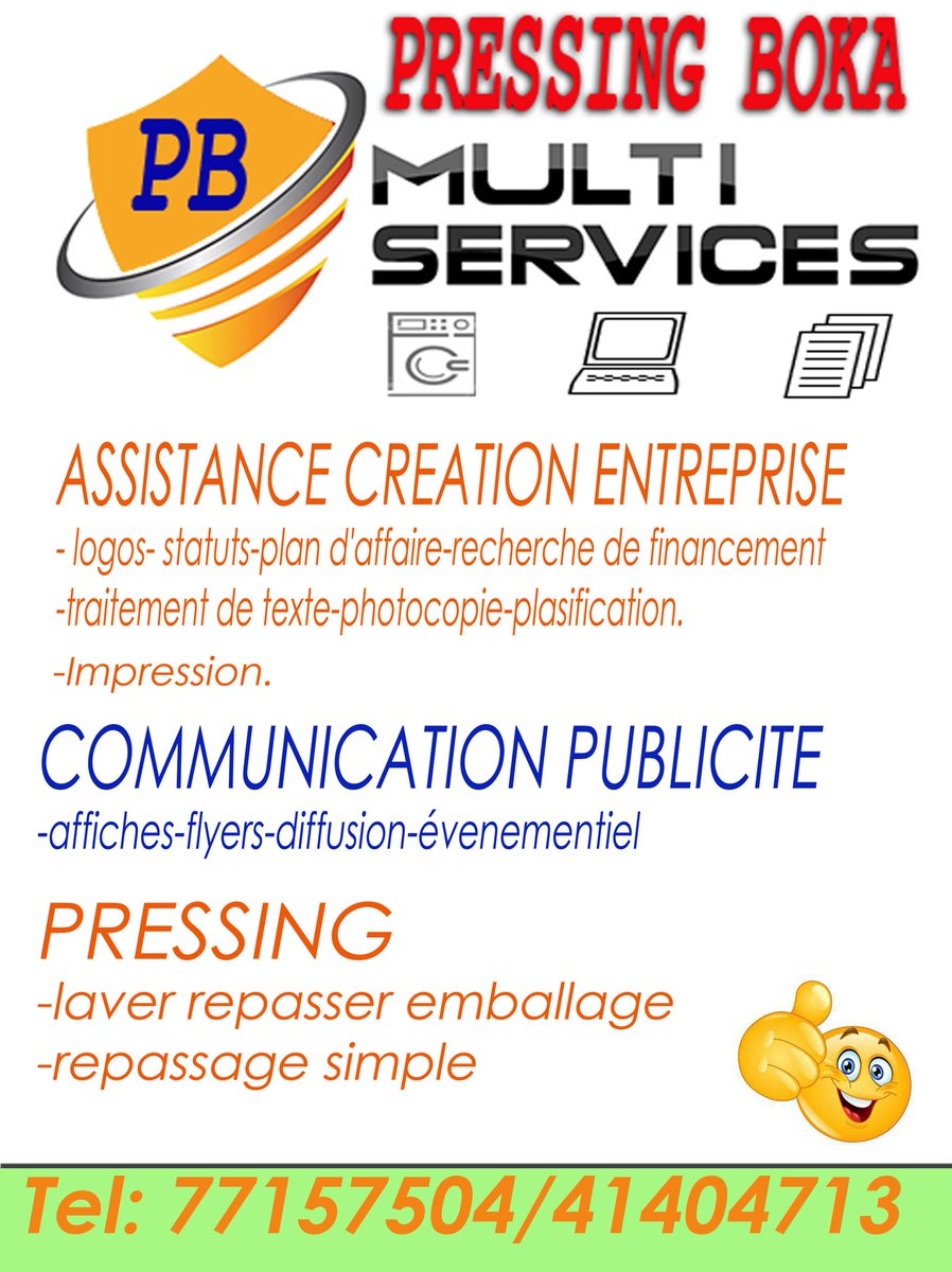 AlainCodys's tweet image. Nos prestations et services sont sur l'affiche 
#BOSS2PB