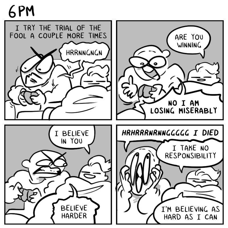 this is why it's called the trial of the fool right  #hourlycomicday