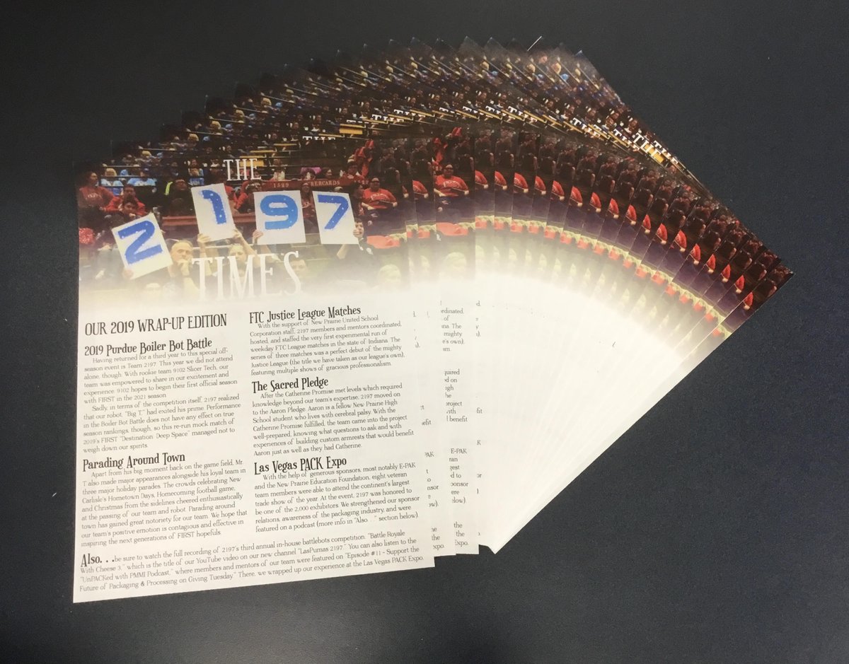 SPONSORS: Look out for these newsletters that'll be coming your way in the mail! On this edition of "The 2197 Times," we wrap up our 2019.
