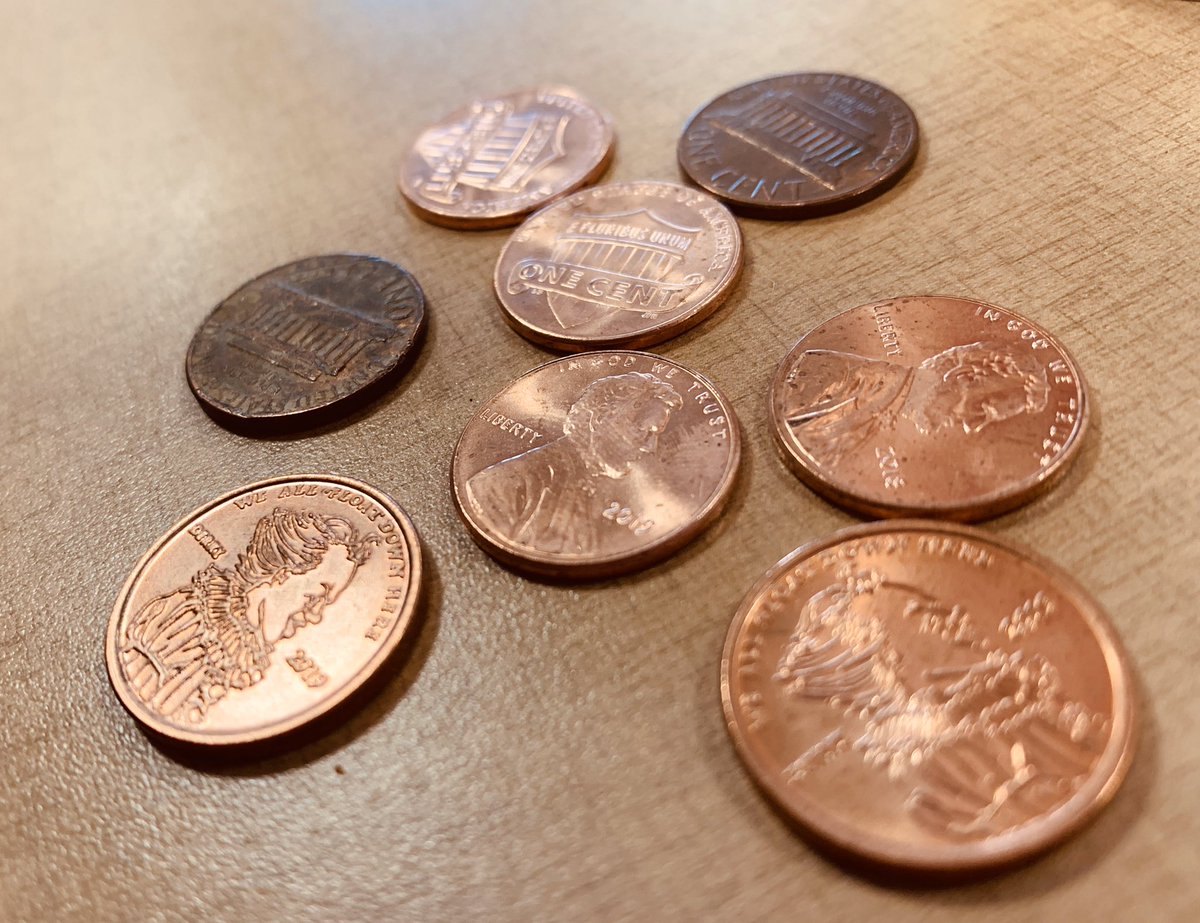 KB_Posts's tweet photo. Took some pennies out of the bottom of my purse to work on math at lunch.
#foreverspooky https://t.co/kKAsy6YUGv