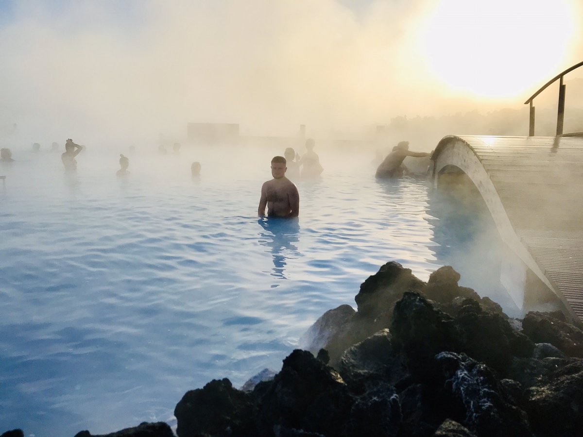 My son in Blue Lagoon Iceland
