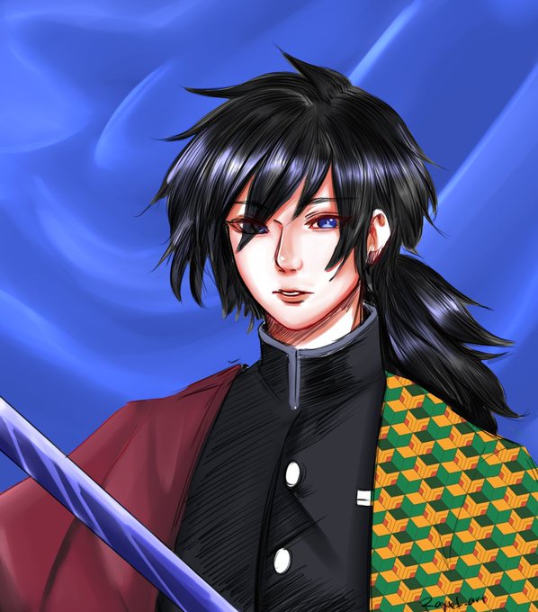 Raynef art account | $15 sketch cm CLOSEDさんがTwitterに投稿した冨岡義勇(鬼滅の刃)のイラスト。