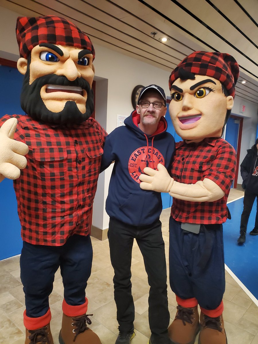 My friend Duane at the hockey game last night