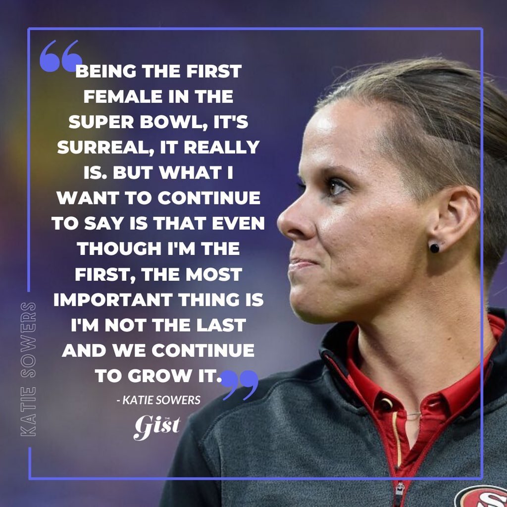 wnfcfootball's tweet photo. Katie Sowers we cannot wait to see your squad ball coach. Good luck in the big game. #history #wontbethelast #itstime https://t.co/vjWmYBAg9t