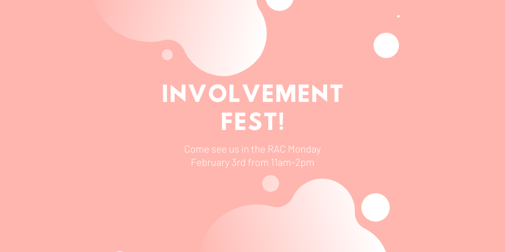 UMBC Involvement Fest is this Monday, February 3rd in the RAC. Come talk to us!!