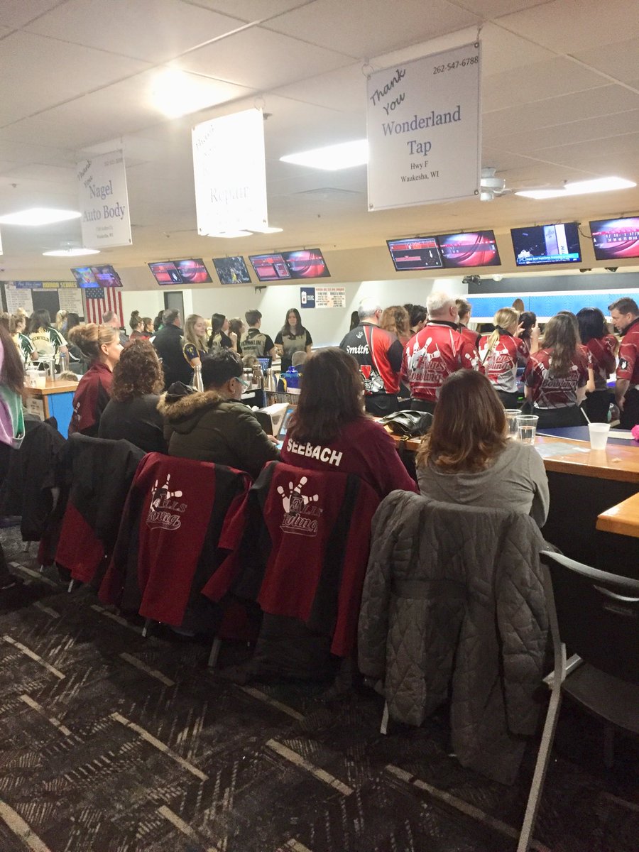 The “Mom Squad” cheering on the #MFHS girls bowling team at #foxviewlanes #fallsathletics #fallspride #lovetobowl