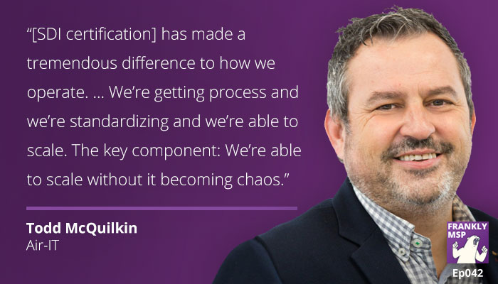 AuvikOfficial's tweet photo. From the #FranklyMSP podcast! @ToddMcQuilkin of @AirITLtd reveals why @sdi_institute is a “hidden gem” for #MSPs & how #ServiceDeskCertification dramatically increased his profitability. Listen here: https://t.co/6he7H2FsDo https://t.co/YSBolrmCZ1