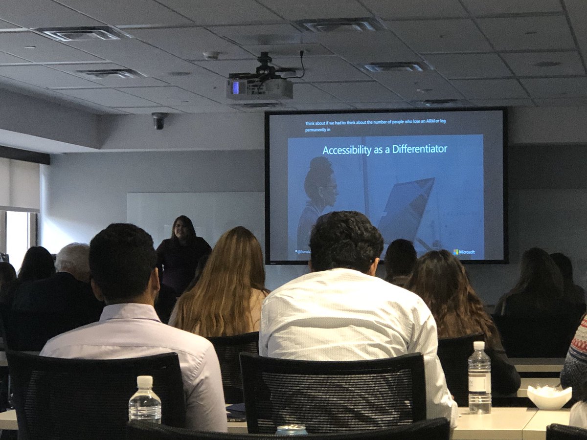JennPohlhaus's tweet photo. Learning about using #AI to support #accessibility at the @VUWomenInTech Conference. #vuwomenintech https://t.co/pFniFY185y