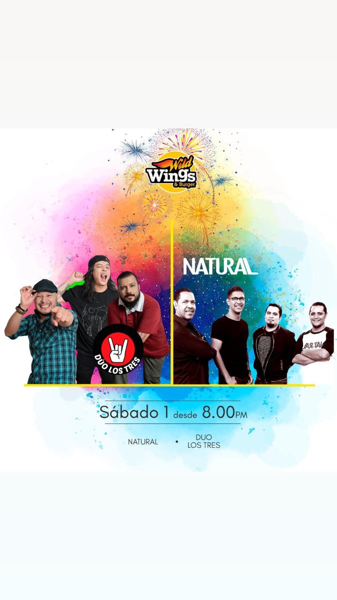 ElDuoLosTresHN's tweet photo. Después de un mes de merecidas vacaciones…

Hoy nos vemos en Wild Wings Burguer… junto a nuestros hermanos de @gruponatural https://t.co/rxF5A3AdeH