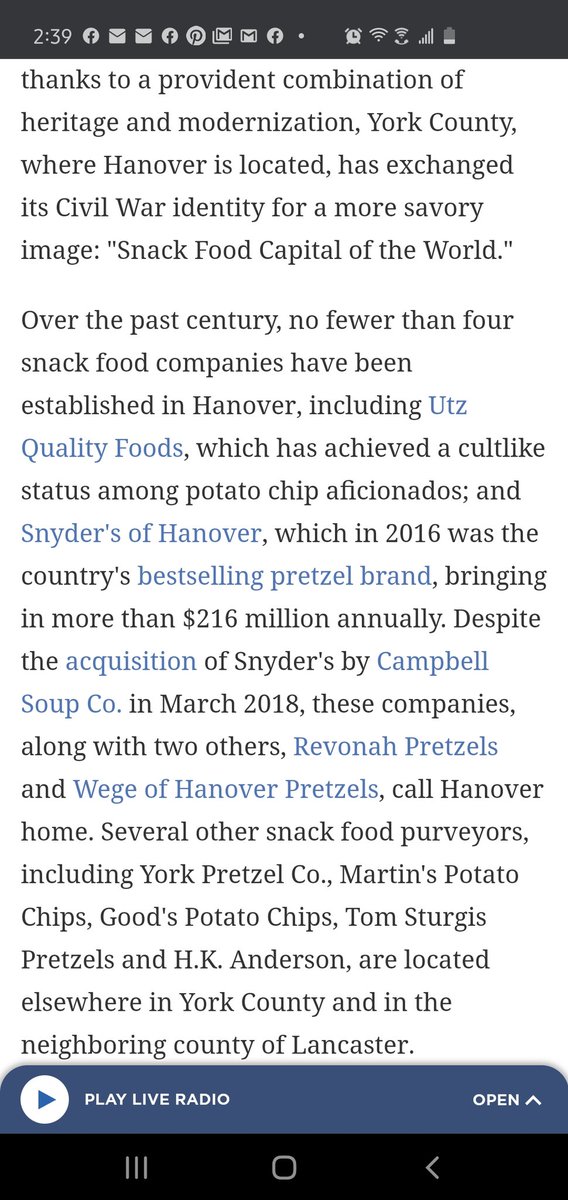 Nicole96200320's tweet photo. @rriproarin I live in what they call the "Snack Food Capital" of the world. We are known for pretzels. We have a giant pretzel in our town square. You ask him what kind of pretzels he wants, I will find a way to get them to him lol!!!
https://t.co/K3IEeWzgaV https://t.co/Gth8huaB1u