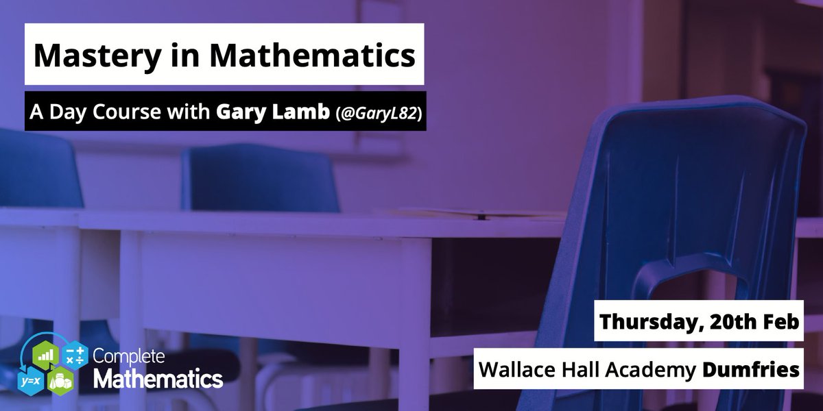 LaSalleEd's tweet photo. Lots of #CompleteMaths pd courses coming up, such as this one:
✏️ Mastery in Mathematics
📍 Dumfries
📅 20/2/2020
🔗 https://t.co/GYDBRPLAuQ https://t.co/eQng8RhUuB