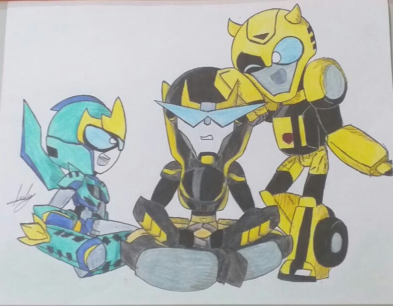 #lol #Transformers #transformersanimated #prowl #mazequeen #bumblebee #fana...