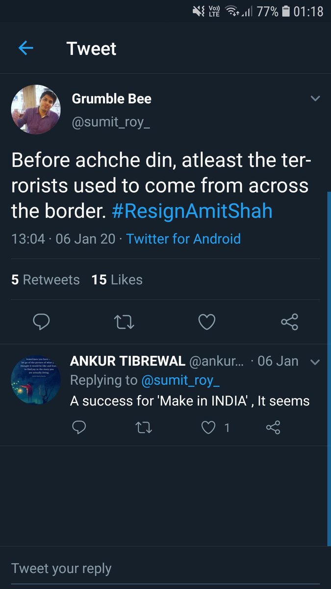 thakkar_sameet's tweet photo. See what writer of @karanjohar #TAKTH is saying about @AmitShah ji https://t.co/Z1gi7vPHE6