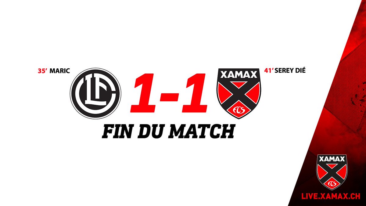 XamaxFCS's tweet photo. 90'+2 C'est terminé au Cornaredo. Xamax ramène un point de son périple tessinois grâce à Serey Dié, auteur de l'égalisation sur penalty peu avant la pause. Prochain rendez-vous dimanche prochain à la Maladière pour la réception de Lucerne. #LUGXAM 1-1 #AllezXamax https://t.co/iwHAOsgghO