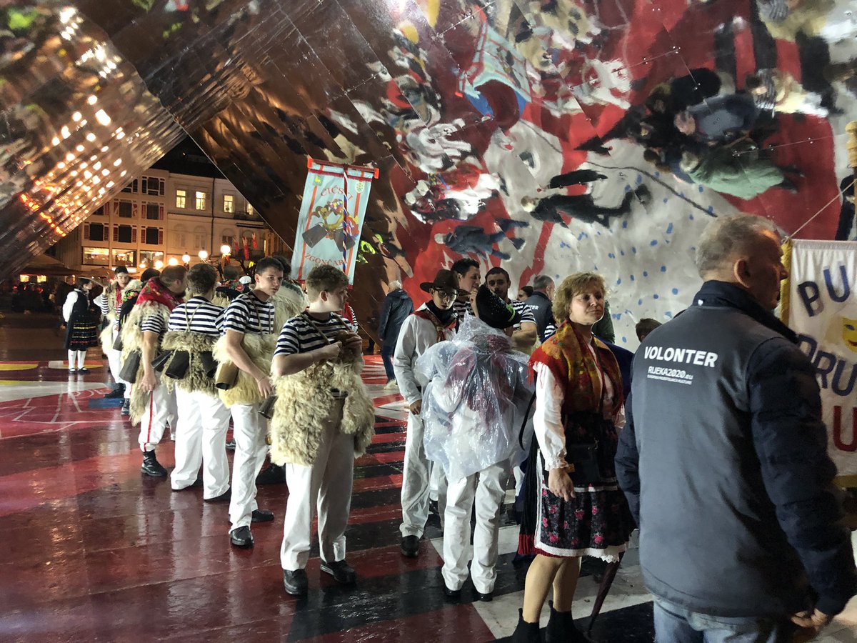 Jesberger's tweet photo. Très heureux d’avoir été invité à l’inauguration de #Rijeka2020 capitale européenne de la culture. La friche industrielle du port, à la confluence des mondes latins, slaves et germaniques, s’embrase au son des #zvončari. Souvenir de #MP2013, autre #PortOfDiversity. https://t.co/U3lW2xDKvD
