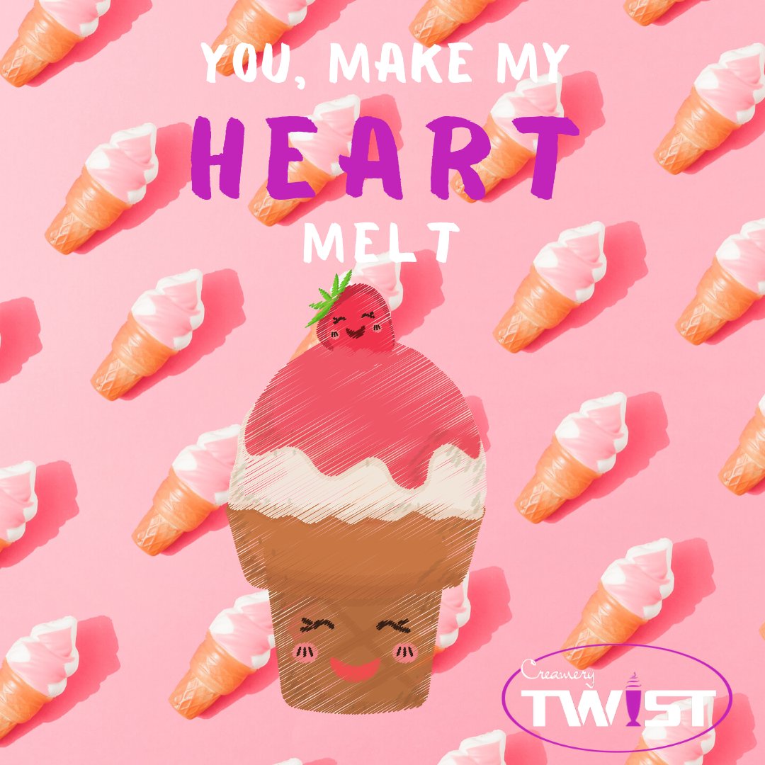 You make my heart melt. With Valentine's day coming up, why not get a sweet treat for your sweet?

#creamerytwist #dessertparlour #romford #essex #sweettooth #londonfoodies #foodblog #foodporn #romfordeats #essexeats #foodpic #instafood #foodstagram #dessert #icecream
