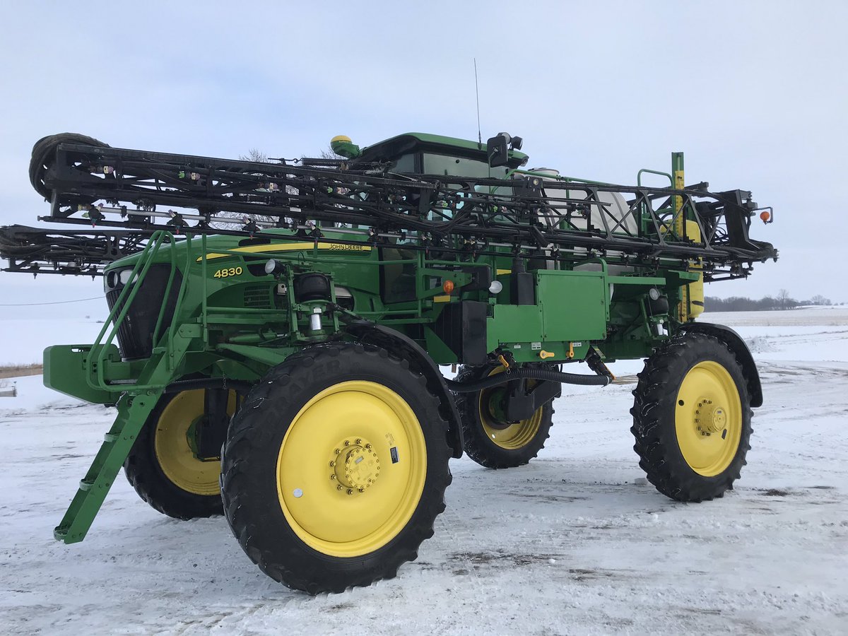 I have a 2009 4830 that I’m selling. Have owned for 7 years. 3,200 hours 90’ boom. High flow. Traction control. 2600 with autotrac and swath control. Front fill. Kept in shed when not used. Bought a R4038. $105,000. Also have floater tires I’d sell <a href="/MachineryPete/">Greg Peterson</a> <a href="/TheChadColby/">Chad E. Colby</a>