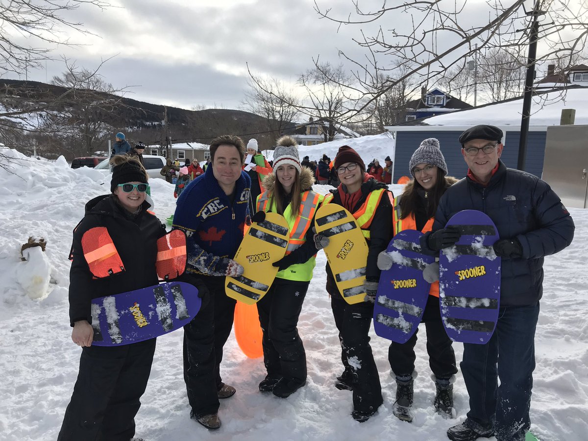Great day to be active while enjoying the outdoors! Thank you for having us @VictoriaParkNL1 #activecommunities #spoonerboards