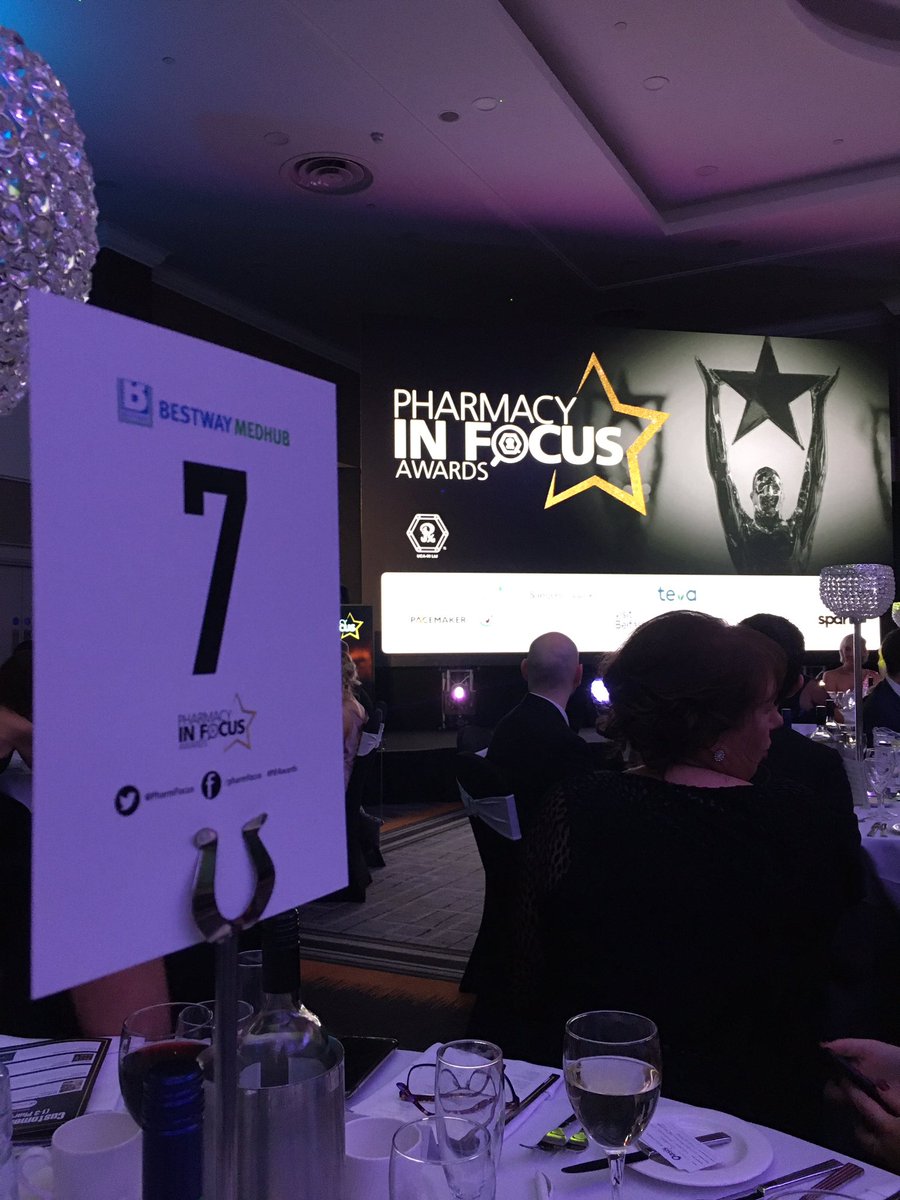 Come say hello to us on table 7 at the <a href="/PharmFocus/">Pharmacy in Focus NI</a> awards tonight if you are here, we’d love to see you! 😁#PIFAwards