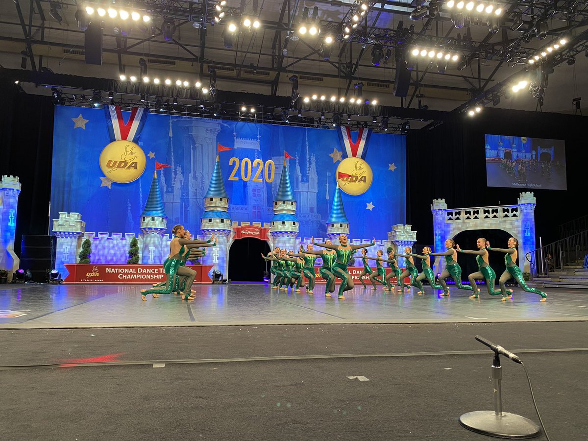 Melbourne High School makes us feel ✨brand new✨ in Varsity High Kick Finals! #UDAnationals