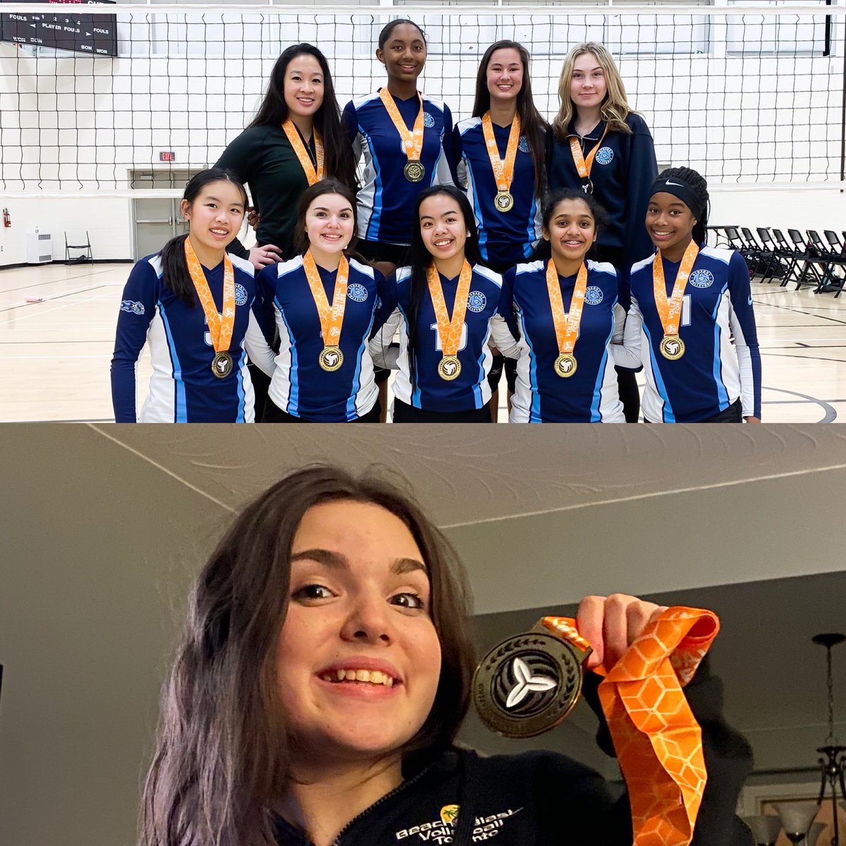 Congrats Nitro on Gold in 15U Premier and on this little lady getting her 100th medal! <a href="/ova_updates/">Ontario Volleyball Association</a> <a href="/Synergy2510/">synergy</a>