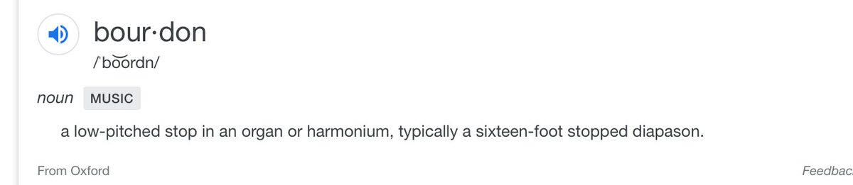 Dictionary definition of bourdon 