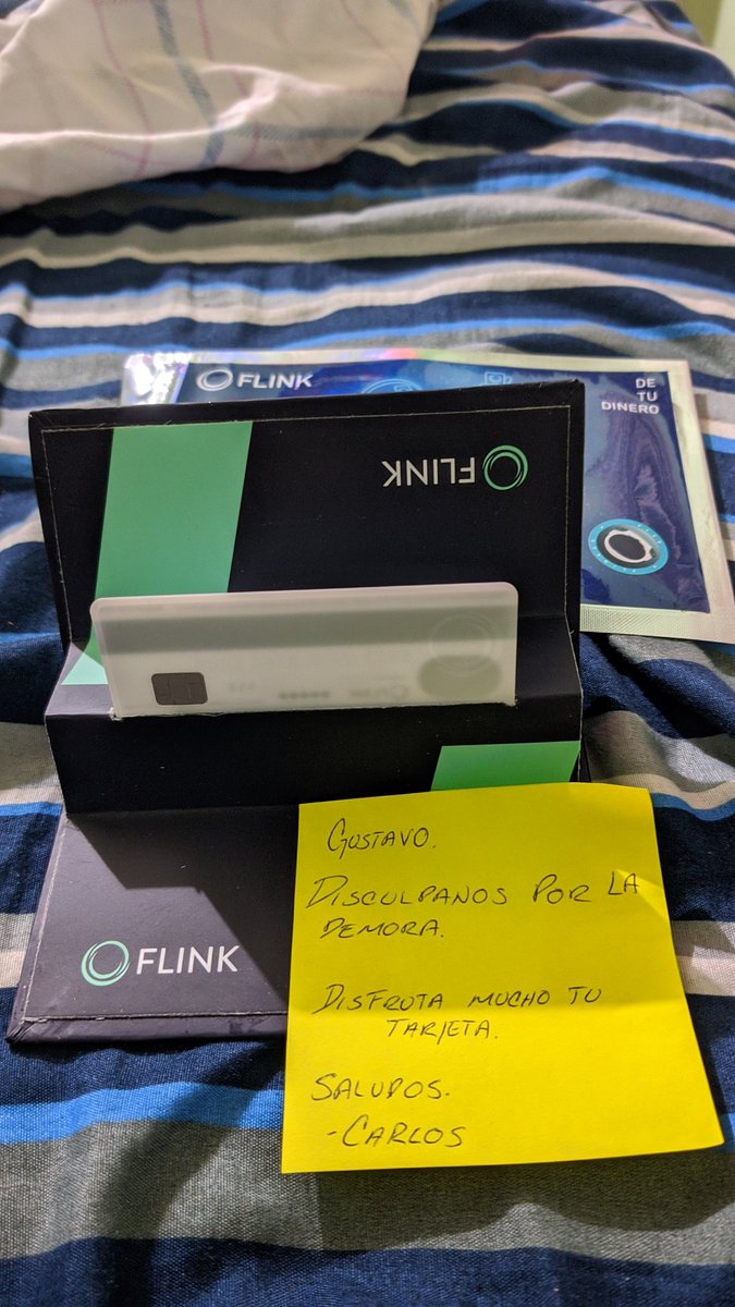 GustavoAEC18's tweet photo. @miflink Muy contento llegar a casa y ver tu tarjeta después de varios días...
Ahora sí a invertir con #miflink #flinkerbeta https://t.co/BolbqCFLGx