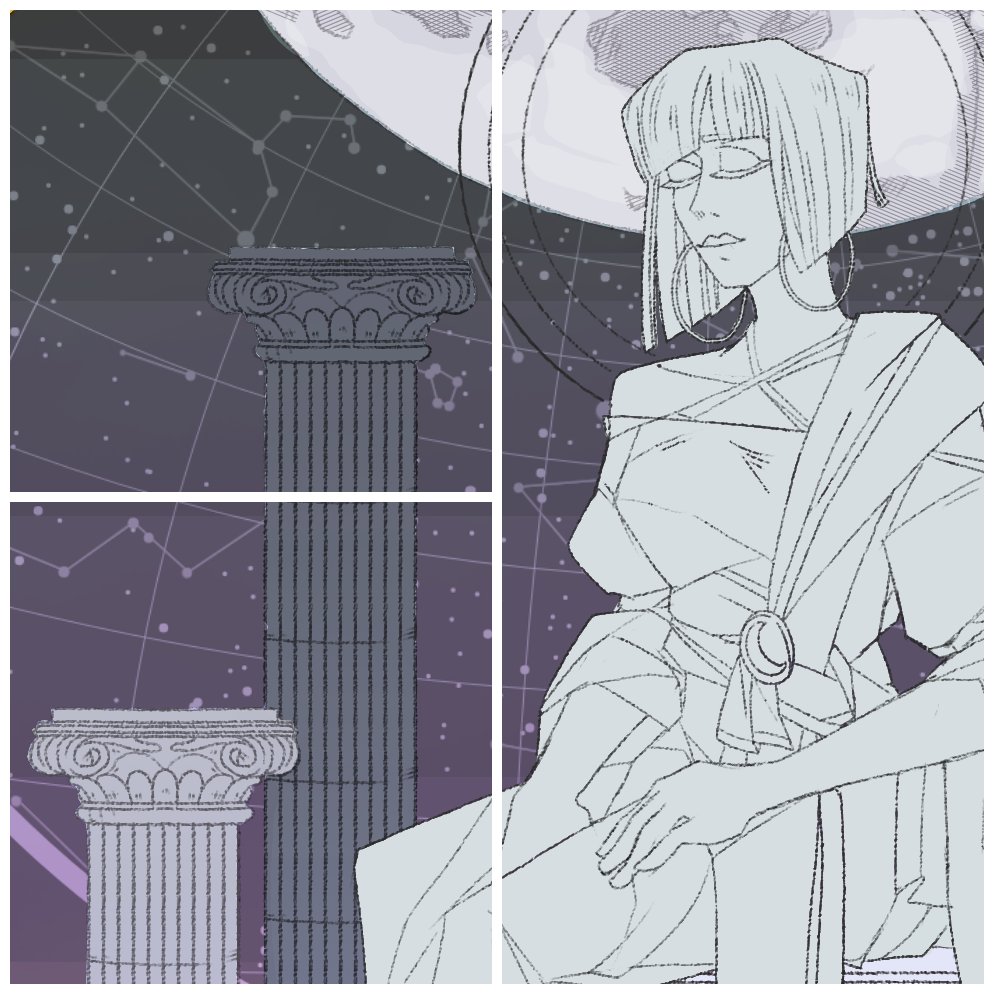ReeveCutler's tweet photo. Pluto, Mercury, Moon and Venus previews, almost halfway done! https://t.co/ks5FDq2zXQ