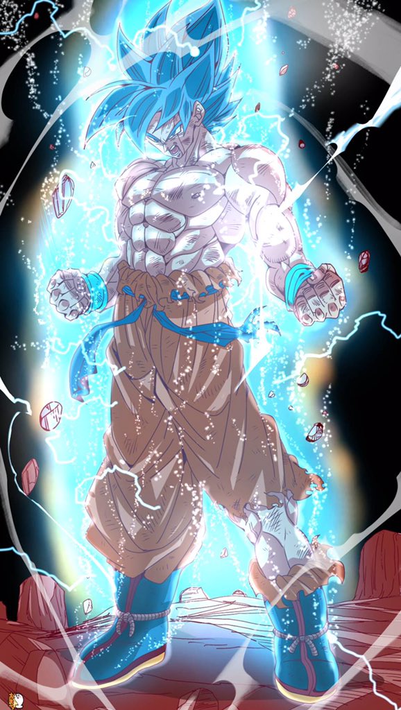 DRAGONBALLイラスト 超サイヤ人ブルー孫悟空 『勝負はこれからだ