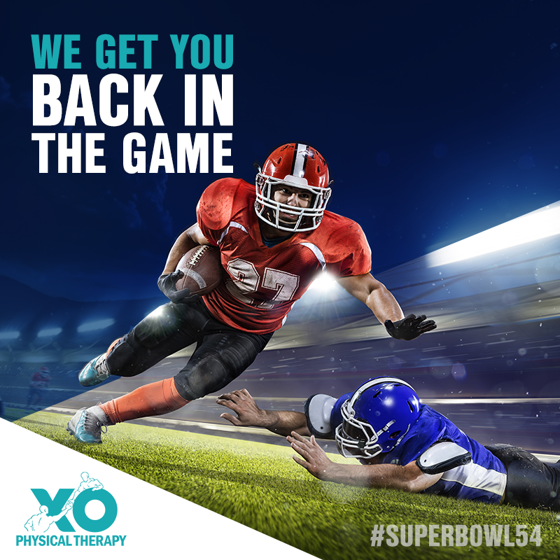 XO_PT1's tweet photo. Ready for GAME DAY? 🏈 Whether you're watching or playing, XO Physical Therapy can get you moving. Our physical therapists will work with you so you can get #BACKINTHEGAME #SUPERBOWL https://t.co/BswmHV75oc