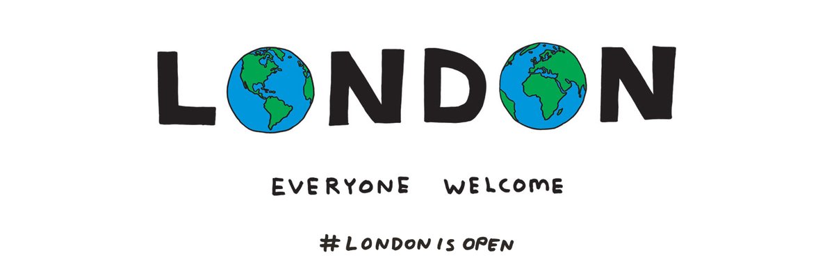 London. Everyone Welcome Graphic by David Shrigley