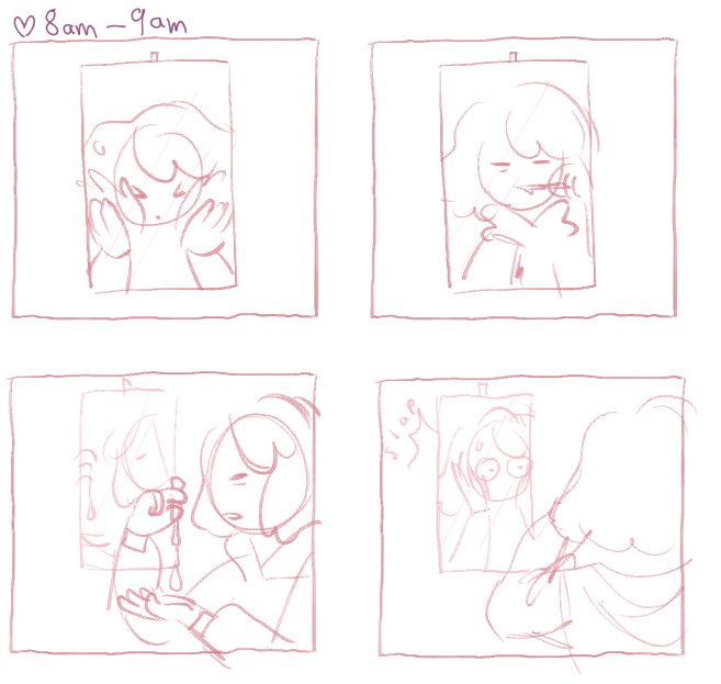 #HourlyComicsDay #hourlycomicsday2020 -never did before but sort of enjoyed.I washed my hair with adult formula shampoo and used cream rinse for that just-washed shine.I can't seem to find my toothbrush, so I'll pick one up when I go out today. Other than that, I'm in good shape. 