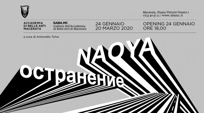 Dal 24 gennaio al 20 marzo 2020 
Naoya Takahara – остранение
Gaba.MC - galleria dell'accademia di belle arti Macerata
Free
#MoveInArt🚶🚶
