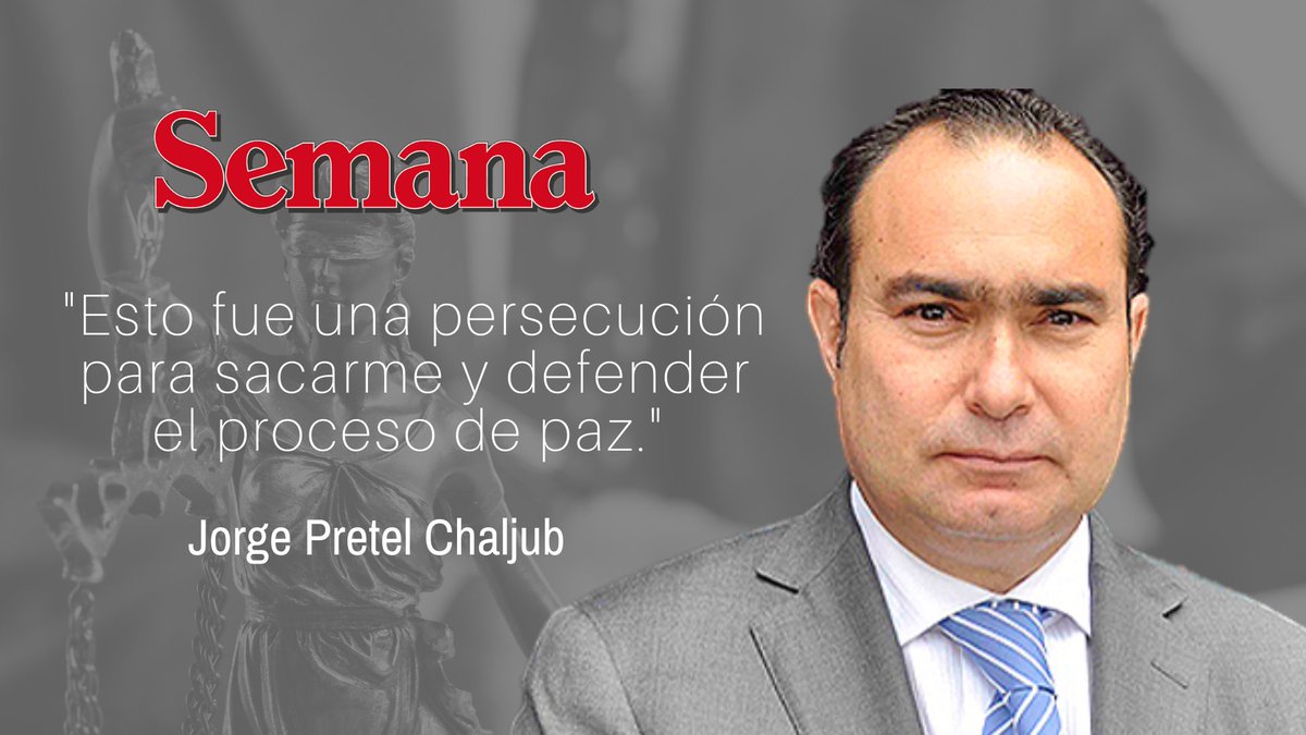 Los invitamos a leer la entrevista realizada por <a href="/lcvelez/">Luis Carlos Vélez 🌎</a> para <a href="/RevistaSemana/">Revista Semana</a> al exmagistrado <a href="/JorgePretelt/">Jorge Pretelt Ch</a> , en la que habla de todas las irregularidades de las que es víctima:
“Hay persecución política por mis posiciones ideológicas” 
#PreteltEsInocente
bit.ly/2ROKqcU