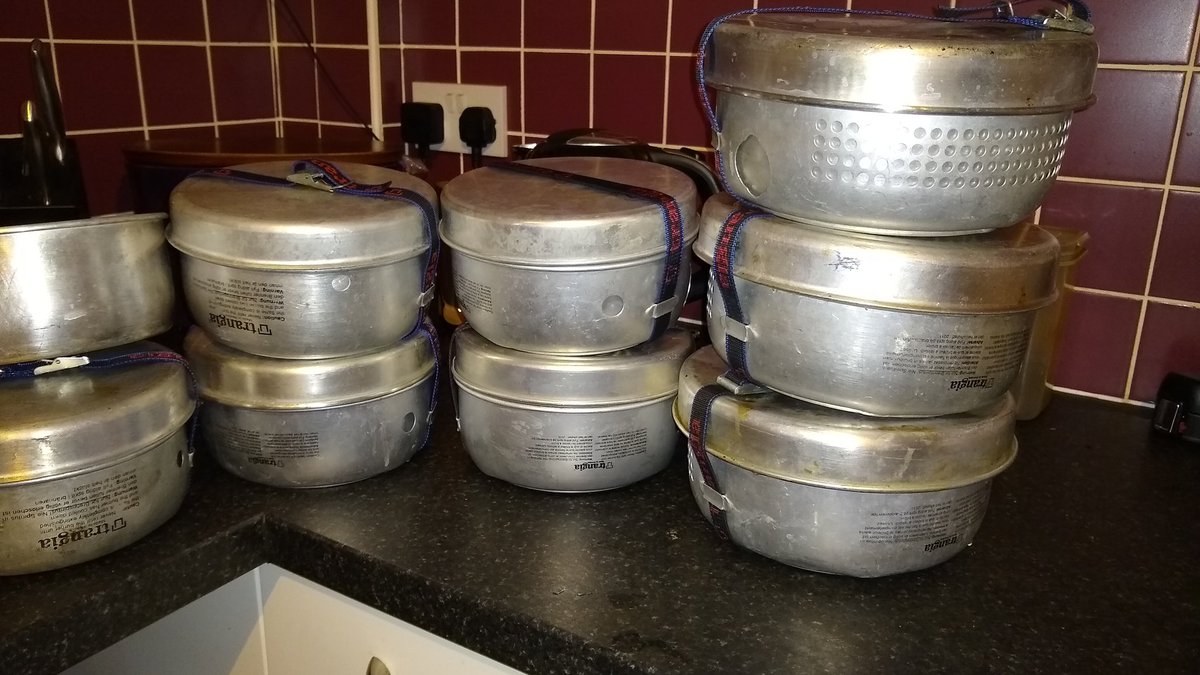 Trangia stove count completed. Job for the quartermaster really. If we had one!
#insurance
#besafe