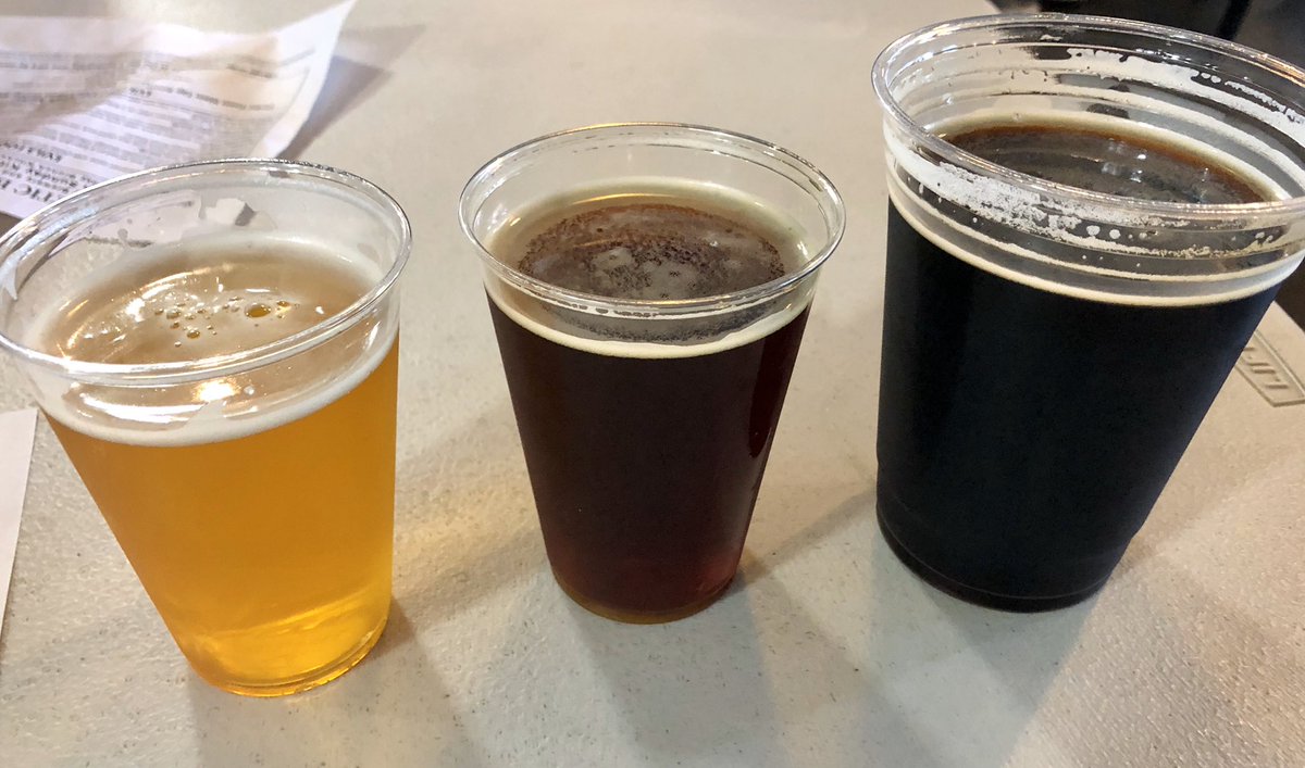 ForkTravel's tweet photo. #Evil3 day at @HereticBrew. It’s always a bit of a wait to get in, but worth it. Pictured: Evil 3, Shallow Grave Porter, and Torment Belgian Strong. #forktravellife https://t.co/DgPpG5WPP1