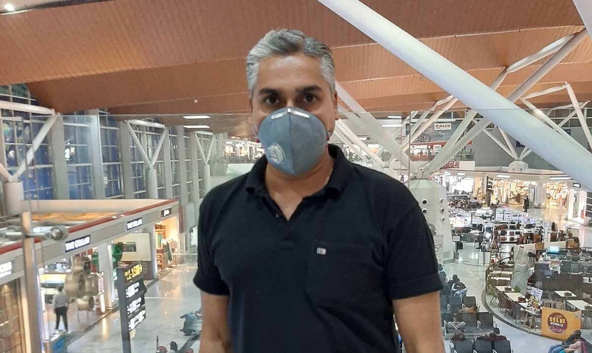 Safety 1st (#Coronavirus) at Delhi International Airport...