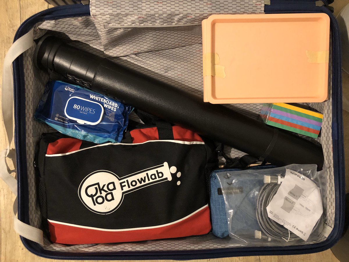 Suitcase is packed, incl. <a href="/OkaloaFlowlab/">OkaloaFlowlab</a>. Looking forward to delivering a week of #Kanban training at <a href="/kanbantraining/">David J Anderson School of Management</a> office in Bilbao.