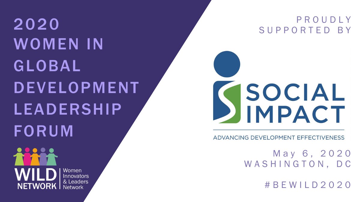 WILDinnovators's tweet photo. @WILDinnovators welcomes @SocImpactInc as a partner in the 2020 Women in Global Development Leadership Forum, May 6, Washington DC! @SocImpactInc delivers practical recommendations to advance the impact of global development https://t.co/puVeH2XI6s #BEWILD2020 #Globaldev https://t.co/Nsi3uEaQib