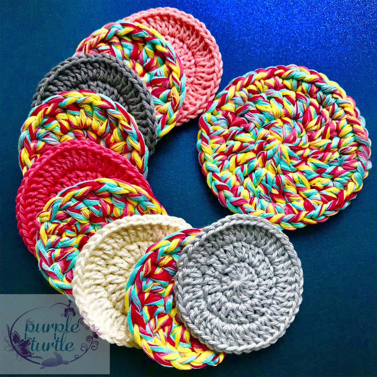 xxTPTxx's tweet photo. I love making reusable face wipes/scrubbies. For a limited time I’m doing 10 of these for £10 including UK postage. Pop me a message if you’d like to order 🙂 #handmade #crochet #ecofriendly #reusable https://t.co/VPvtQfU7Gh